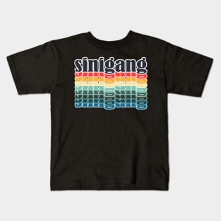 Sinigang Typography Repeated Text Retro Colors Kids T-Shirt